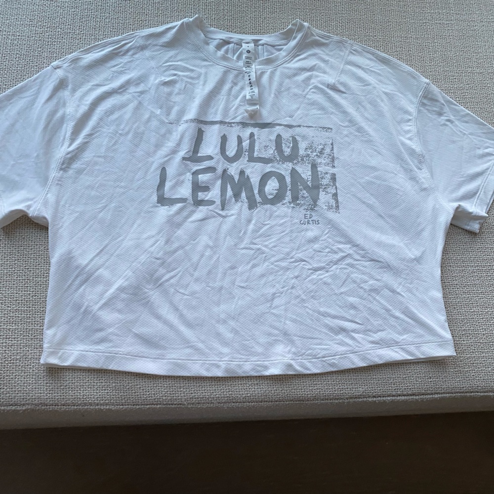 Size 4 white lululemon shirt